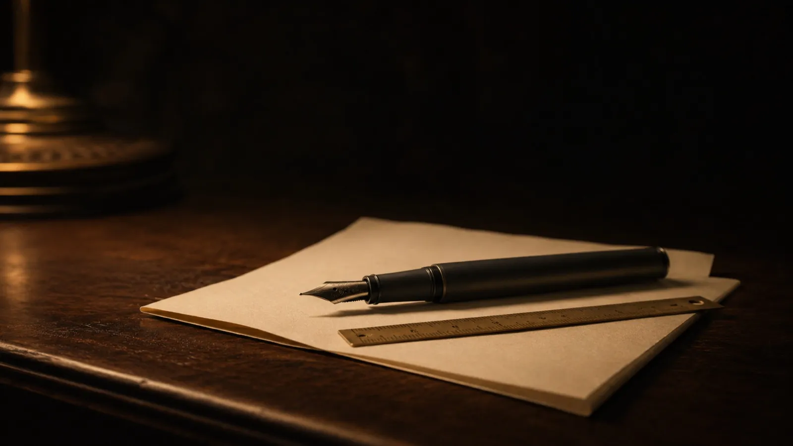 A calm, considered desk in low light, the feeling of a website made with real care